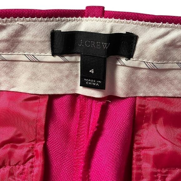 J.Crew Wool Dress Pants Women’s 4 Fuchsia Pink Capri Trouser Work Professional - Picture 8 of 10